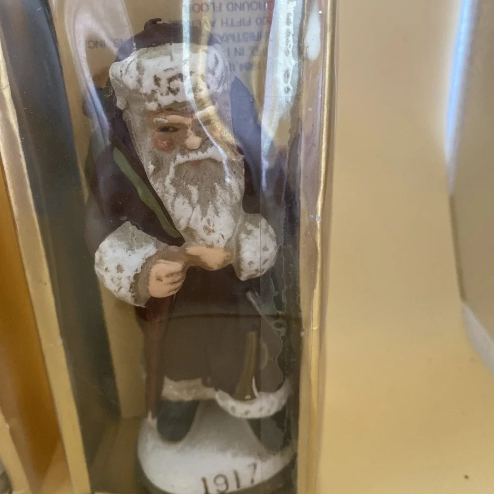 VTG Lot of 3 *MEMORIES OF SANTA* Christmas Ornaments Ceramic Figurines USED 1988